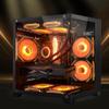 HELLOLAND Gaming PC Desktop -Intel Core i5-13400F up to 4.6 GHz- GeForce RTX 3050 6GB- 32GB DDR4 3200MHz - 1TB PCIe+1TB SATA SSD- RGB Fans- Windows 11 -Black view 3