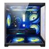 HELLOLAND Gaming PC Desktop -Intel Core i5-13400F up to 4.6 GHz- GeForce RTX 3050 6GB- 32GB DDR4 3200MHz - 1TB PCIe+1TB SATA SSD- RGB Fans- Windows 11 -Black view 4