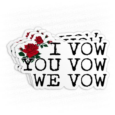(3Pcs) I Vow You Vow We Vow Sticker Kindle Book Lover Bookish Reading Romance 2" Waterproof Vinyl Decal Sticker Laptop, Water Bottles, Phone, Kindle Merchandise Decor Decal Gifts 2 Inches