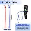 6pcs Silicone Remote Pigtail, Blue & Red Adjustable Remote Control Tether Handheld TV Remote Locator Leash for Apple LG Samsung Sony view 2
