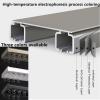 Heavy-Duty Curtain Conjoined Double Track Ceiling Mounting Aluminium Alloy Curtain Rails, Room Divider Track, Curtain Track Ceiling Mount Heavy Duty Curtain Tracks Rods System ( Color : Champagne , Si view 3