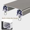 Heavy-Duty Curtain Conjoined Double Track Ceiling Mounting Aluminium Alloy Curtain Rails, Room Divider Track, Curtain Track Ceiling Mount Heavy Duty Curtain Tracks Rods System ( Color : Champagne , Si view 4