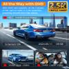 Icesky Three Channel Dash Cam Front and Rear Inside with WiFi 6, Triple Way 2.5K, 4K+2.5K Dual Dash Camera for Cars Front and Rear/Inside, Car Dashcams with 64GB Card, 24H Parking Mode, App Control view 2
