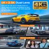 Icesky Three Channel Dash Cam Front and Rear Inside with WiFi 6, Triple Way 2.5K, 4K+2.5K Dual Dash Camera for Cars Front and Rear/Inside, Car Dashcams with 64GB Card, 24H Parking Mode, App Control view 4