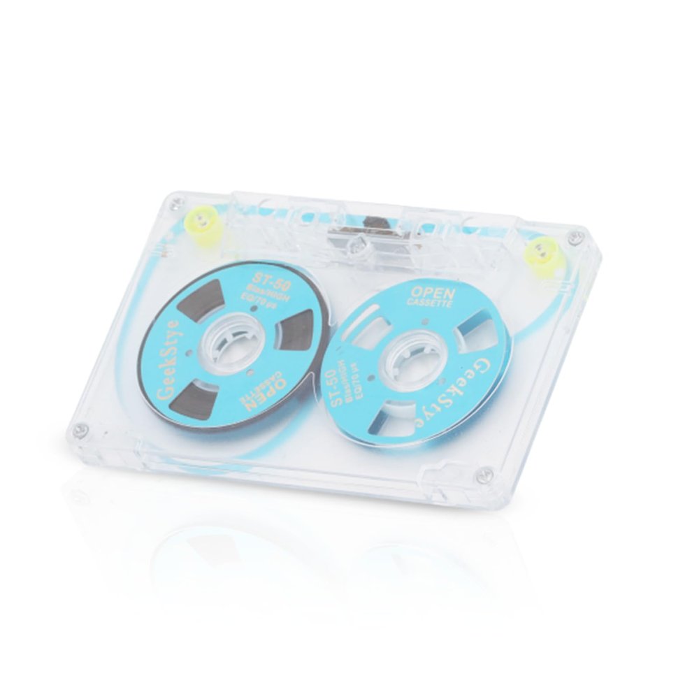 Blank Cassette Tapes Audio Cassettes, Clear Audio Cassette Tapes for Recording, Low Noise High Output 46 Minute(Blue)