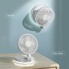 MINGPINHUIUS Portable Cooling Desk Fan: Wireless Personal Battery Operated Quiet Fan 180Rotatable 2000mah Table Fan Folded Floor Pedestal Fan Indoor Outdoor Summer Gift view 4