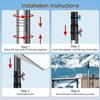 DNShorix Starlink Pole Mount, Starlink RV Mount Kit Features a Durable 1.5'' Diameter Pole, 7ft Starlink Ground Pole Mount, Starlink Gen 2 Pipe Adapter Included, 4-section view 4