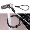 HERCHR Laptop Cable Lock, 4 Digit Password Computer Notebook Cable Lock Anti Theft Combination Lock with Lock Slot Security Cable Lock for Tablet Laptop view 4