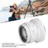 35mm F1.4 II Full Frame E Mount Lens, 7 Layer Optical Coating Manual Focus Lens with 1.9 Index for A7 A7II A7R A7RII X3 NEX3N (White) view 3