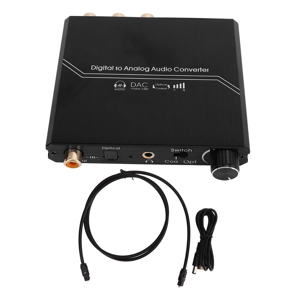 Yuecoom Digital to Analog Audios Converter,192KHz 3.5mm Jack Converter Optical to Analog Converter for DVD TV Home Cinema