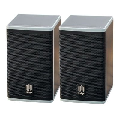 Lodge Solar Powered Bluetooth Speaker (2 Pack) for Home, Patio, Outdoors - Rugged, Portable Wireless Self Charging - Waterproof 30-Hour Battery Life - Link Up to 30 Speakers - Loud 50 Watt Amp