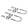 ASEDEGYHU U-Bolt, U Bolt,Stainless Steel Fastener,2 Pcs Antenna Mast Clamp Bracket Stainless Steel Antenna Mount Clamp U-Bolt for Outdoor Antenna Helium Miner Antenna for Fastening view 1