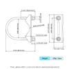ASEDEGYHU U-Bolt, U Bolt,Stainless Steel Fastener,2 Pcs Antenna Mast Clamp Bracket Stainless Steel Antenna Mount Clamp U-Bolt for Outdoor Antenna Helium Miner Antenna for Fastening view 3
