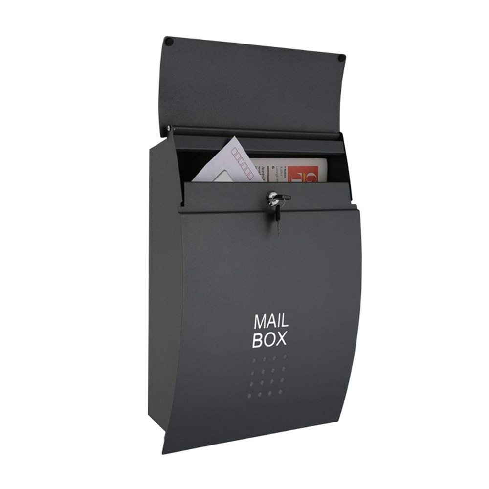 ZerHoc Wall Mount Mailbox,Mailboxes for Outside Wall Mount Outdoor Mailbox Letter Box Rain Newspaper Magazine Express Suggestion Suggestion Box Wall with Lock Large Creative Villa Post Box