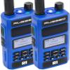 Rugged Radios 2-Pack Two Way Handheld Radio Walkie Talkie for Business Schools Churches Construction - Features Long Range Dual Band VHF UHF and Rechargeable Battery view 1