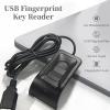 Desktop USB Fingerprint Reader, Computer Fingerprint Key Reader, USB Security Key with Extension Cable for Auto Calibration Recognition, Password view 2