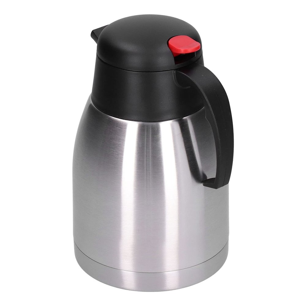 Stainless Steel Vacuum Bottle, Thermal Insulation Pot, 1.5L, Streamlined Shape, Push Type Switch, For Boiling Water, Tea, Coffee