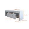 LED Lights TV Console Table, Entertainment Center with Storage, LED TV Stand with Drawer for Living Room Bedroom, Modern Media Console, TV Console with Storage, TV Stand for Living Room, White view 2