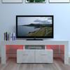 LED Lights TV Console Table, Entertainment Center with Storage, LED TV Stand with Drawer for Living Room Bedroom, Modern Media Console, TV Console with Storage, TV Stand for Living Room, White view 3