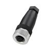 ZBLZGP 12mm M12 A-Code 5 Pin Female Straight Field Installable Circular Socket, IP67 Aviation Connector, 4A 150V, 1 Pack for Proximity Sensors and Automated Machinery view 1