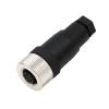 ZBLZGP 12mm M12 A-Code 5 Pin Female Straight Field Installable Circular Socket, IP67 Aviation Connector, 4A 150V, 1 Pack for Proximity Sensors and Automated Machinery view 2