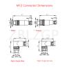 ZBLZGP 12mm M12 A-Code 5 Pin Female Straight Field Installable Circular Socket, IP67 Aviation Connector, 4A 150V, 1 Pack for Proximity Sensors and Automated Machinery view 3