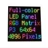 Coolwell RGB LED Matrix Panel for Raspberry Pi for Arduino Full Color 64x64 LED Panel 192x192 mm 3mm Pitch 4096 LEDs with Power Adapter Board view 3
