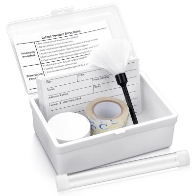 Leelosp Basic Latent Fingerprint Kit Bichromatic Fingerprint Powder Finger Print Forensic Science Kit
