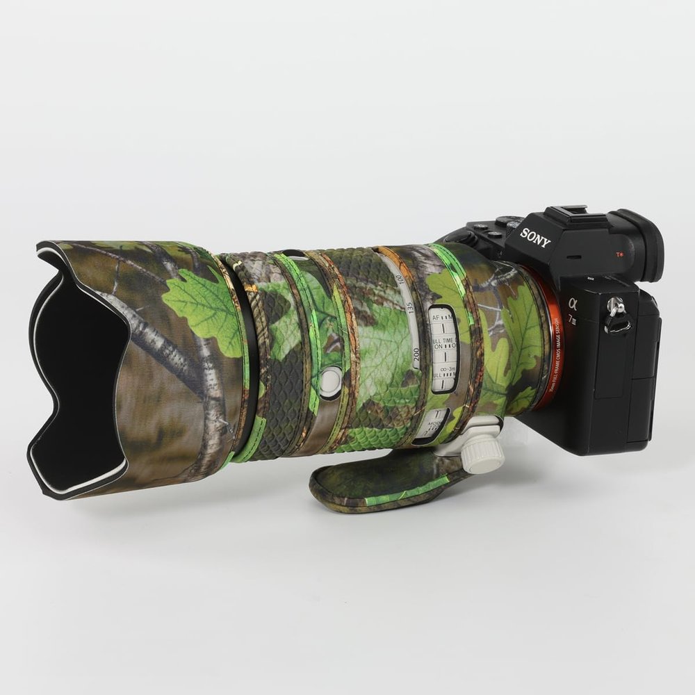CHASING BIRDS Lens Camouflage Waterproof Coat for Sony FE 70-200mm F2.8 GM OSS Rainproof Lens Protective Cover Version IV (Green Leaf Camouflage)