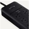 Amazon Basics Surge Protector Power Strip, 12-Outlet, 4000 Joules, 8ft Extension Cord, Rectangle, for Home, Office, Gaming Room, Black view 3