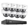 ANNKE PoE Security Camera System, 16CH 12MP 5-in-1 NVR Recorder, 8X 5MP Dome IP Built-in Mic Wired Cams, 2.8mm Lens, AI Motion Detection, Work with Alexa, Support 256GB TF Card (Excluded), NO HDD view 1