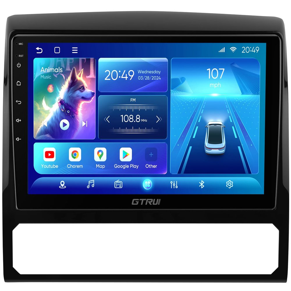 8-Cores Android Car Stereo for Toyota Tacoma 2005-2015, Wireless Apple CarPlay Auto 5G WiFi Bluetooth GPS Naviagaiton Replacement Touch Screen Upgrade Radio Player 9-Inch QLED Touch Screen