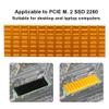 LOCADENCE PCIE M.2 SSD 2280 Heat Sink, Cooler Radiator Cooling Fin, Nano Heat Conductive Silicone Cooling Fin for Desktop Laptop Computer (Gold) view 2