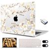 MEEgoodo for M4/M3/M2 MacBook Air 15.3 inch Case 2025 2024 2023, Case Fit Model (A3241/A3114/A2941) for MacBook Air 15 inch, Laptop Hard Shell with Keyboard Cover, Cherry Branches view 1