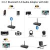 1Mii DS700 HiFi Bluetooth Audio Transmitter Receiver for TV, Long Range Wireless Adapter with Audiophile DAC, LDAC/aptX HD/aptX LL, OLED Display, Optical & Coaxial Input/Output, RCA Output Only view 2