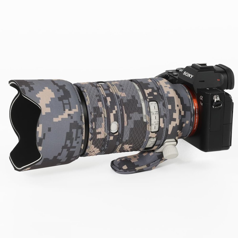 CHASING BIRDS Lens Camouflage Waterproof Coat for Sony FE 70-200mm F2.8 GM OSS Rainproof Lens Protective Cover Version IV (Digital Camouflage, with 1.4X TC (SEL14TC))