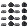 IDOLOVA 8 Set Speaker Stand Feet Foot Pad Aluminium Alloy Metal Spikes Cone Floor Foot Nail Black, 500340331A3 view 1