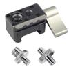 DEKEENSTAR NATO Clamp Adapter Monitor Mount Quick Release NATO Rail Clamp with 1/4 and 3/8 Thread Holes for Camera Cage Handle Monitor LED Light Microphone Cold Shoe Magic Arm view 1