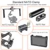 DEKEENSTAR NATO Clamp Adapter Monitor Mount Quick Release NATO Rail Clamp with 1/4 and 3/8 Thread Holes for Camera Cage Handle Monitor LED Light Microphone Cold Shoe Magic Arm view 2
