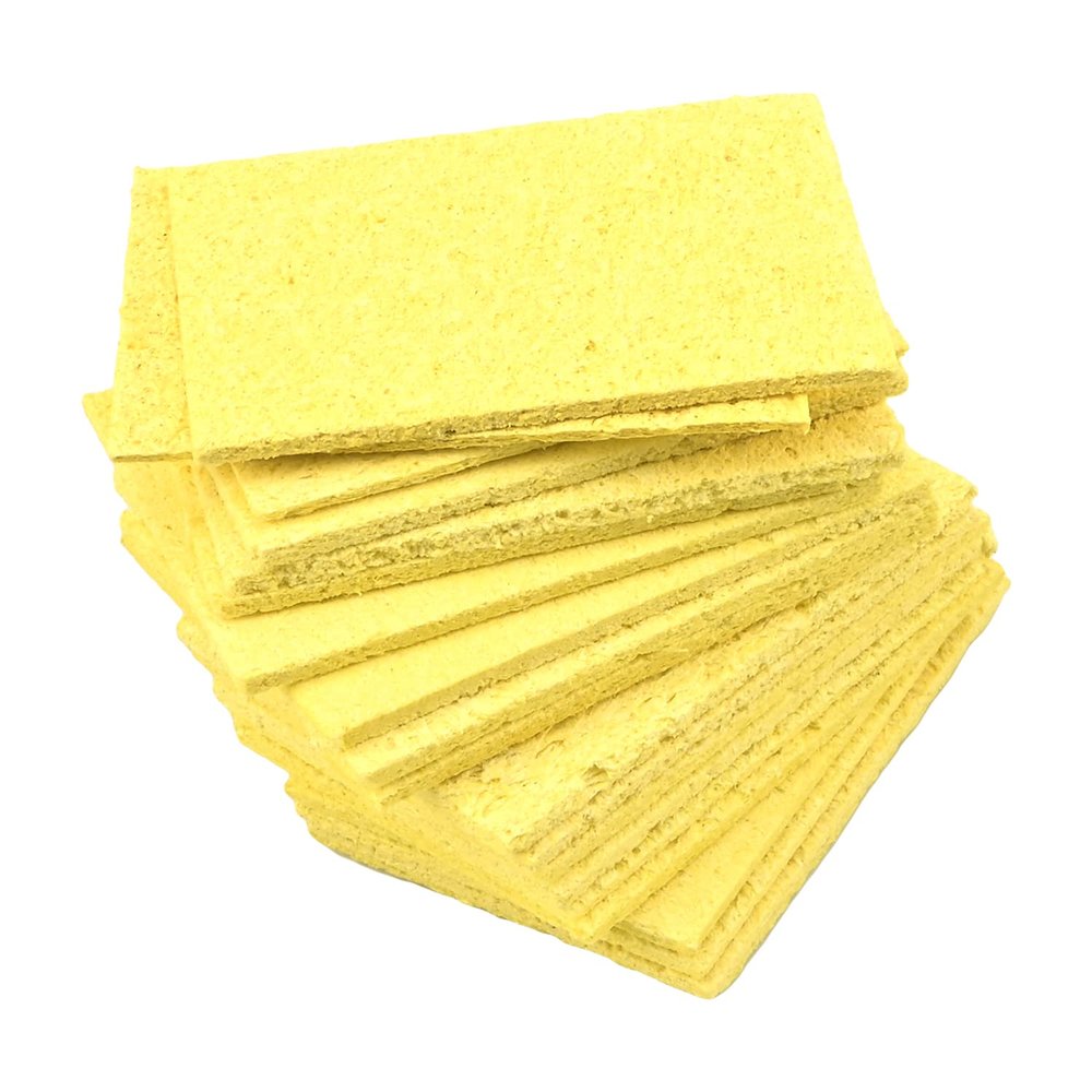 OQATNXUR Cleaning Sponge,Square Pads Non-Scratch Kitchen Cellulose Dishwashing Sponge 60mmx40mmx6mm Blue 20Pcs (Size : Yellow 20Pcs)