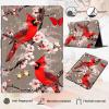 AIRWEE Case for Amazon Kindle Fire 7 (2019/2017/2015) 9th/7th/5th Generation, PU Leather Kindle Fire 7 Case with Adjustable Stand, Auto Wake/Sleep, Red Cardinals view 3