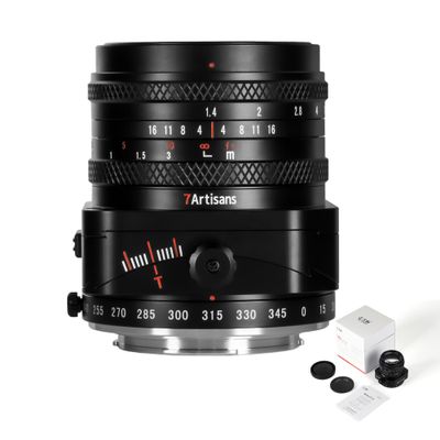 7artisans 50mm F1.4 Tilt-Shift Lens, APS-C Prime Large Aperture Lens, Compatible with M43 Mount Mirrorless Camera GM1 GM1S GX1 GX7 GH1 GH2 GF1 GF2 EPM1 EPM2 E-P1 E-P2 E-PL1 E-PL2 Pen-F PEN E E-M1 EMII