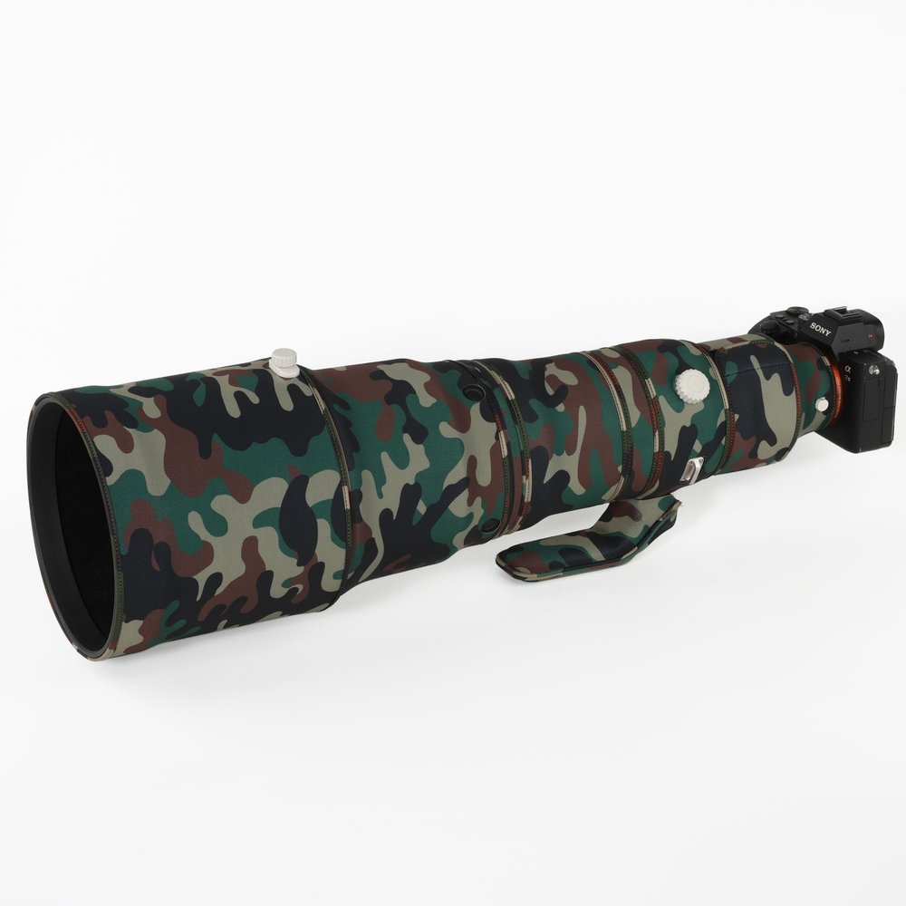 CHASING BIRDS Lens Camouflage Waterproof Coat for Sony FE 600mm F4 GM OSS Rainproof Lens Protective Cover Version IV (Military Green Camouflage, with 1.4X and 2.0X TC)