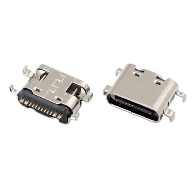 100pcs USB-3.1 SMT USB Connector Type C Horizontal Mid Mount 16P Female Through Board 0.8mm/1.6MM for Charger Adapter DIY Type C (Color : Sink 1.6MM)