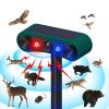 LAFEINA Solar Motion Sensor Alarm 129dB Loud Siren Alarm with Red Blue Flash Strobe Light 4 Modes Security Alarm for Outdoor Orchard Farm Barn Yard