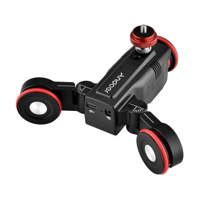 Camnoon Camera Video Auto Dolly 3-Wheels Motorized Slider Dolly Car Mobile for DSLR ILDC Camera Camcorder Sports Camera Mobile Phone
