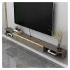 TV Stand Wall Mounted Floating TV Stand, Modern Under TV Floating Shelf with Flip Down Door and Open Storage Shelf, Entertainment Center Console Cabinet with Storage for Living Room Bedroom TV Cabinet view 1
