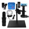 Microscope Kit Microscope Camera 4k HDMI VGA Industrial Digital Video Microscope Camera + 180X C mount Lens + LED Ring Light + Big Stand For PCB Soldering Microscope Lens Adapters ( Color : Large base view 1
