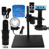 Microscope Kit Microscope Camera 4k HDMI VGA Industrial Digital Video Microscope Camera + 180X C mount Lens + LED Ring Light + Big Stand For PCB Soldering Microscope Lens Adapters ( Color : Large base view 2