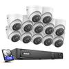 ANNKE Security Camera System PoE, 16CH NVR Recorder, 12X 5MP Turret IP Built-in Mic Wired Cams, 2.8mm Lens, AI Motion Detection, Alexa Support, 100ft Night Vision, Support 256GB TF Card, 4TB HDD view 1